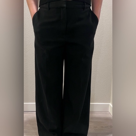 Wilfred Black Wide-Leg High-Rise Pants - Picture 2 of 5
